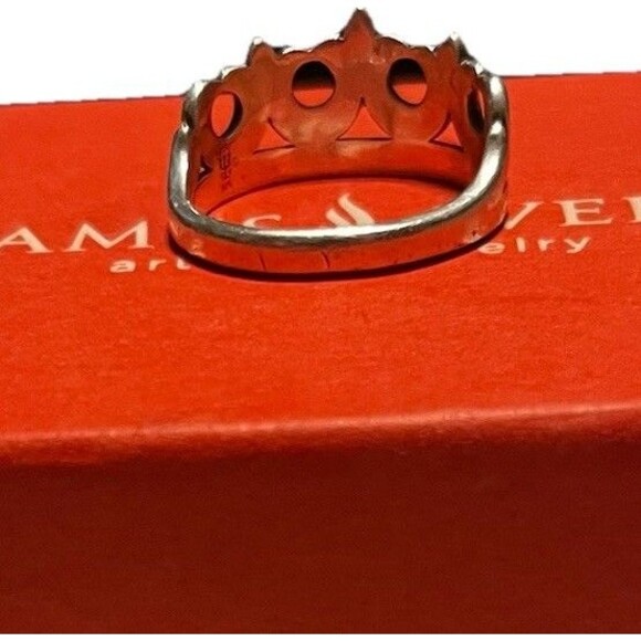 Retired James Avery Tiara Crown Ring Size 6.5 Sterling Silver 925 - Picture 2 of 5